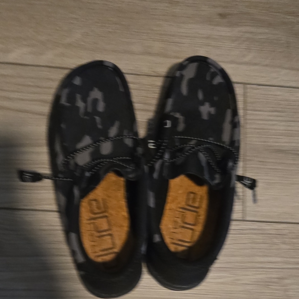 Hey Dude Black Camo Slip-On Loafers
